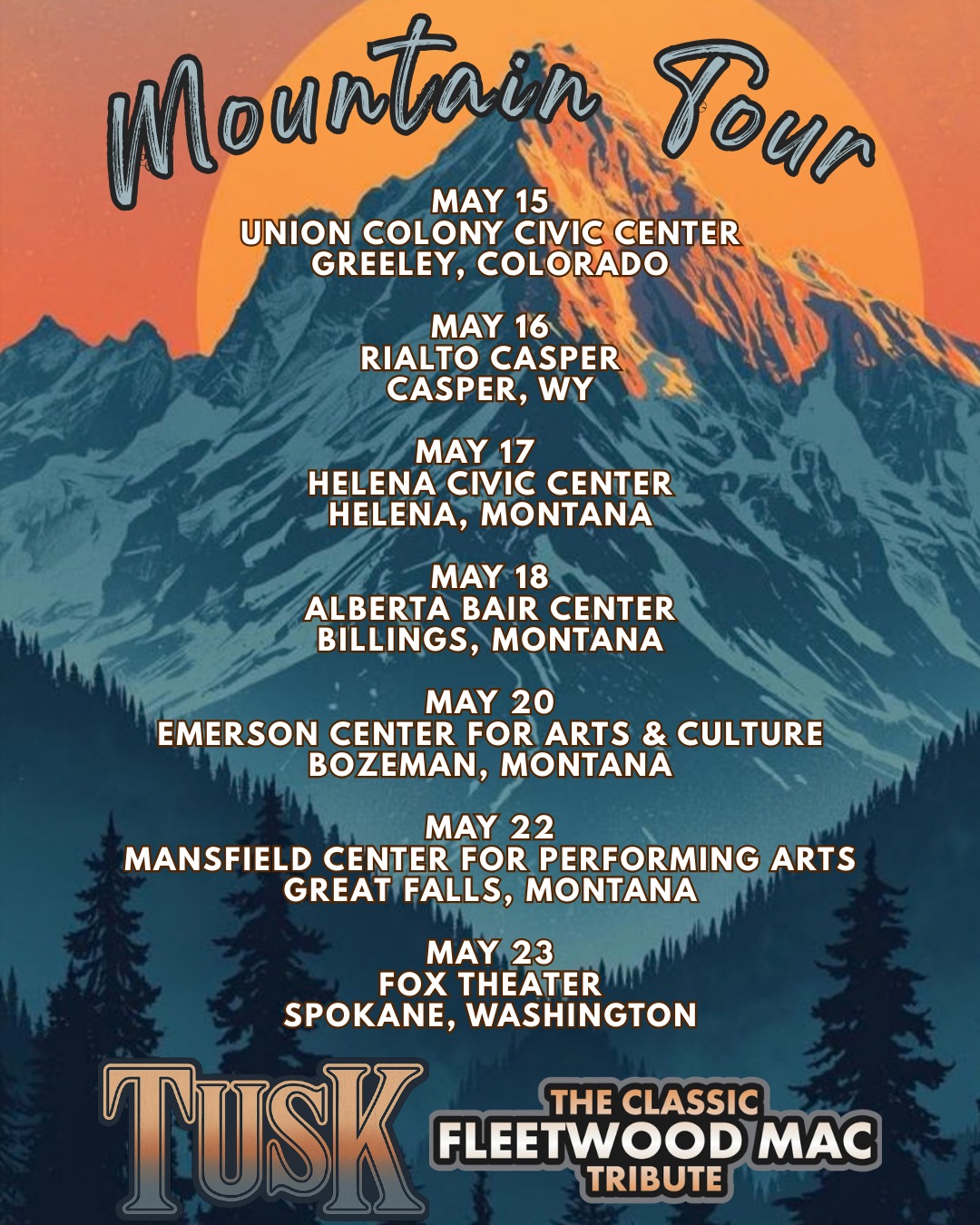 Tusk Tusk The Classic Fleetwood Mac Tribute Tour Poster 2026